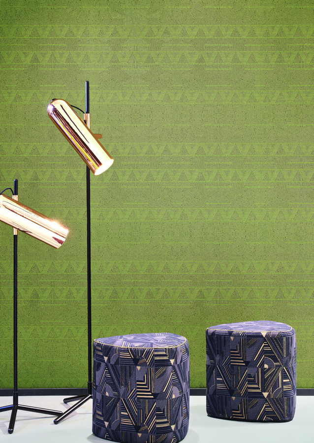Arte Wallpaper Empire 50554 - Geometrische Art Deco Tapete in Grün mit abstraktem Non-Woven Design - Bild 1