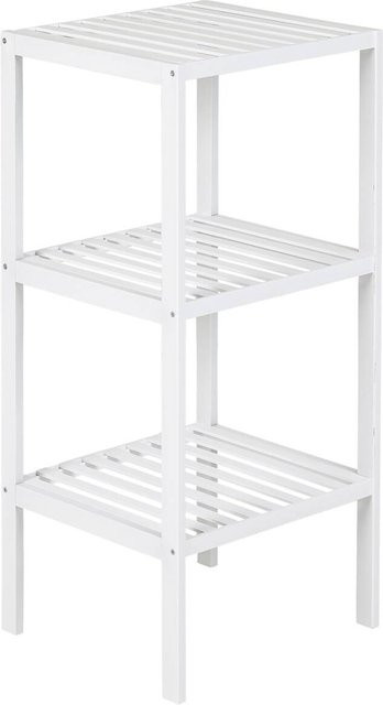 Axentia Bambusregal in Weiss mit modernem Design, B/H/T: 36 x 79 x 36 cm - Bild 1