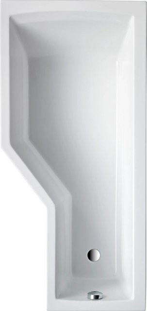 OTTOFOND Badewanne Cello asymmetrisch in Weiss, B/H/L: 80 x 45 x 170 cm - Bild 1