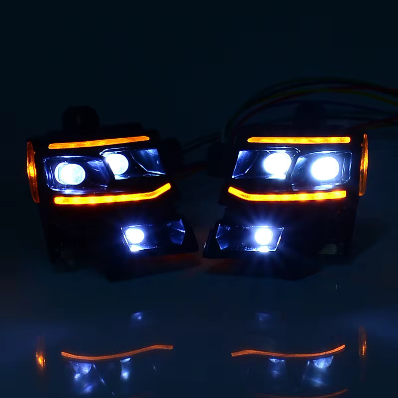 Tamiya 770S Scheinwerfer & Rücklicht, Doppelblitzmodus, Sequentielle Blinker, 1:14 - Bild 4