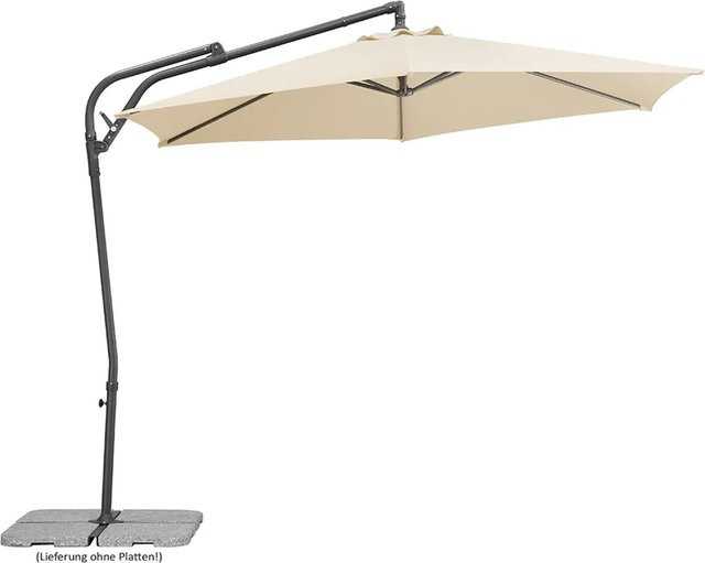 Schneider Schirme Ampelschirm Genua in Beige mit Kurbelmechanik und UPF 50+ Schutz - Bild 1