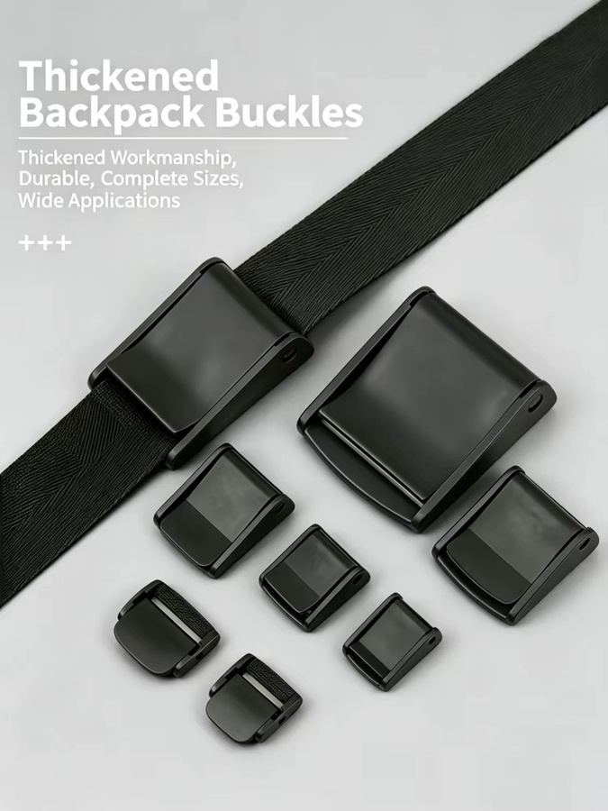 RoYishi Kunststoff-Klemmschnalle in Schwarz für Gurtband 15-50mm zur Verwendung an Haustierwesten, Rucksäcken und Taschenzubehör - Bild 5