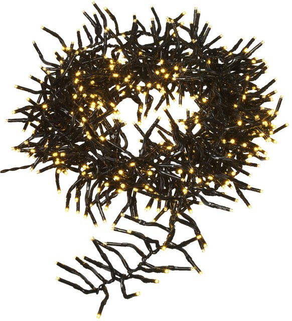 LED-Büschellichterkette mit 1.152 LEDs in Warmweiß und schwarzem Kabel, 11,2 m Länge - Bild 1