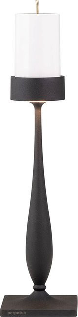 Zafferano Perpetua Barocco LED-Akkuleuchte in Schwarz aus Aluminium und Glas mit Dimmer-Funktion - Bild 1