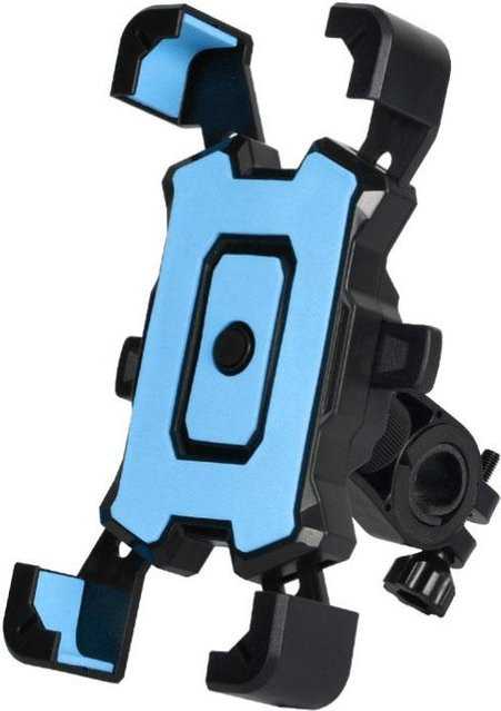 JOCAJE 360 Grad drehbarer elektrischer Fahrradtelefonhalter für iPhone und Xiaomi, rutschfeste Smartphone-Halterung für MTB, Motorrad und Bike, Blau - Bild 1