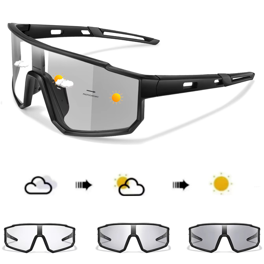 LOISRUBY Sportsonnenbrille, Unisex, Vollrand, Kunststoff, Photochrome - Bild 3