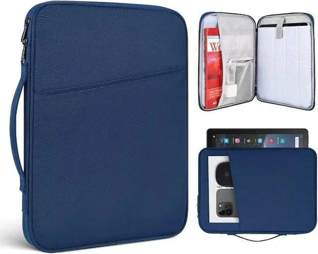 Multifunktionaler Dokumenten-Organizer Padfolio als Business-Halter und iPad-Tasche mit Reißverschluss in Pink oder Blau, B/H/T: 29 x 23 x 2 cm - Bild 1