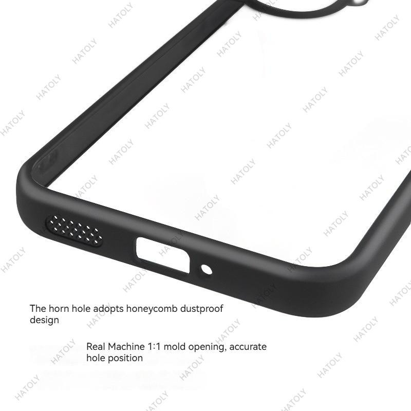 Stoßfeste TPU Handyhülle für Xiaomi Poco F7 Turbo 4 Pro 5G, transparent mit schwarzem Rahmen - Bild 2