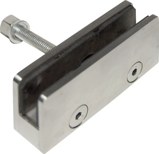 Glashalter Eckig Dieda aus Edelstahl in Silber - Bild 1