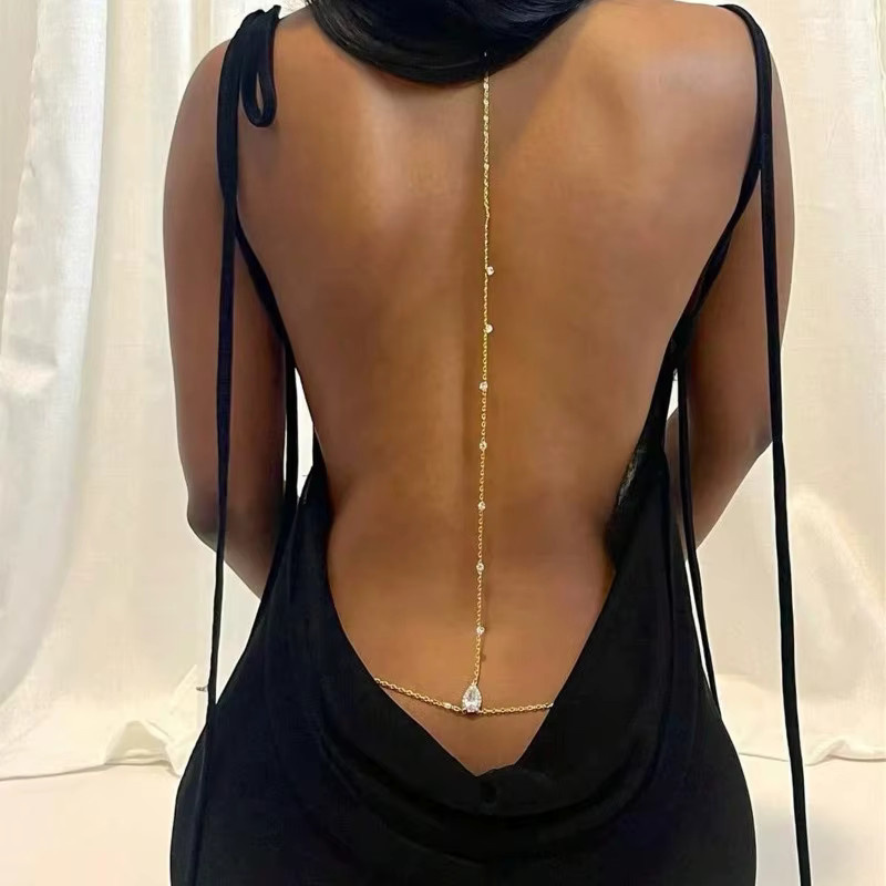 RUIYI Körperkette, Gold, Kristall, Damen, Hochzeit - Bild 2