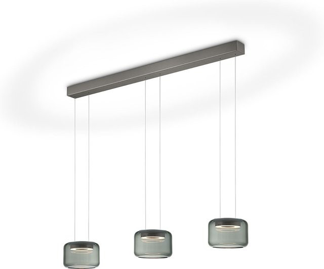 Knapstein Sidra-3 LED-Pendelleuchte in Anthrazit mit Glas und dimmbarer Höheinstellung - Bild 1