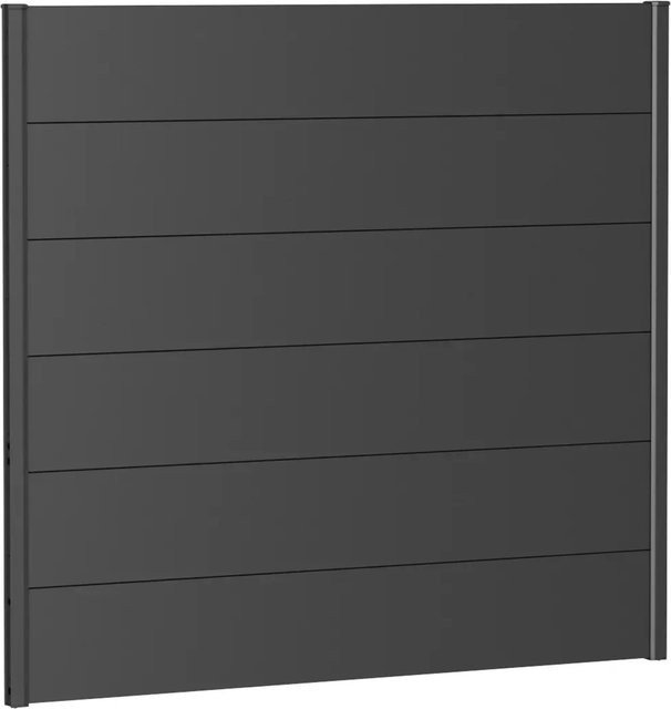Biohort Wandpaneel Sichtschutz aus Stahlblech Dunkelgrau-Metallic B: 150 cm, H: 137 cm - Bild 1