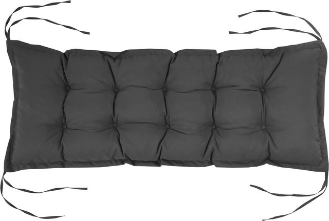 Outsunny Sitzkissen mit Bindebändern in Dunkelgrau, B/T: 100 x 40 cm, Höhe: 10 cm, waschbare Polsterauflage für Stühle und Gartenmöbel - Bild 1
