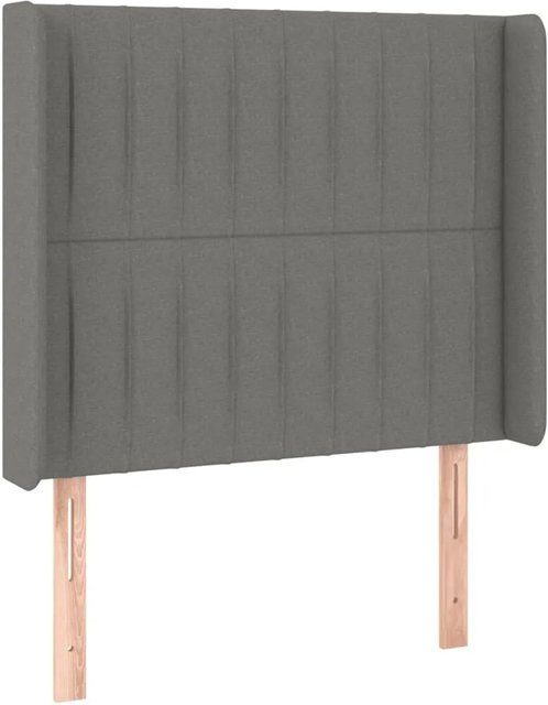 vidaXL LED Kopfteil Dunkelgrau mit USB-Anschluss und integrierter Beleuchtung, B/T/H: 93 x 16 x 118-128 cm - Bild 1