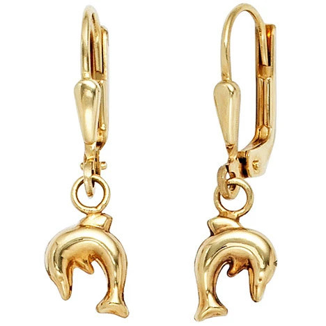 Colkid Ohrringe Delfin, 333 Gold, Gelbgold, Kinder - Bild 1