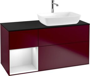 V&B Waschtischunterschrank Finion mit Wandbeleuchtung, Farbe Weiß lackiert, Breite: 120 cm, Tiefe: 50,1 cm, Höhe: 50,1 cm - Bild 1