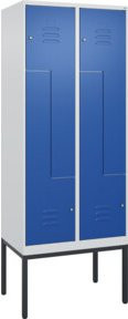 C+P Z-Spind Classic PLUS Garderobenschrank mit 4 Fächern und Zylinderschloss, H x B x T: 212 x 80 x 50 cm - Bild 1