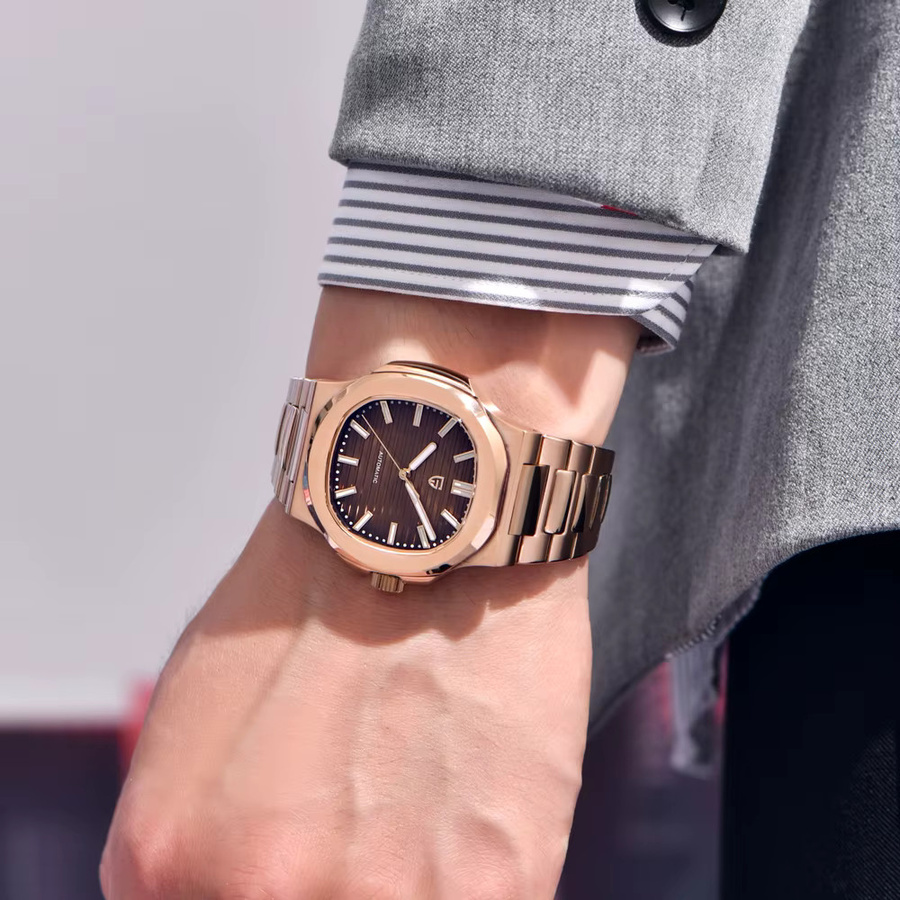 PAGANI DESIGN Armbanduhr, Automatik, Edelstahl, Roségold, 40 mm, Herren - Bild 6