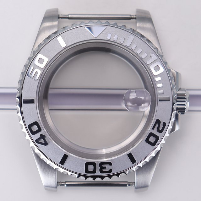 Tauchuhrengehäuse Saphirglas, Edelstahl, Silber, 40 mm, Unisex - Bild 1