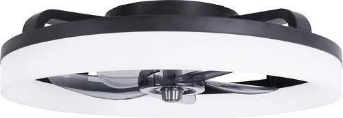 Westinghouse Deckenventilator mit Beleuchtung und Fernbedienung, Schwarz, Durchmesser: 50 cm, Höhe: 16,5 cm - Bild 1