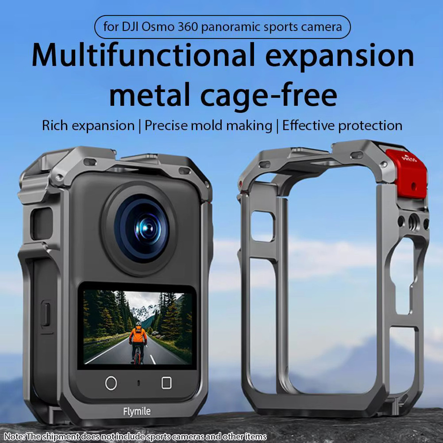 DJI OSMO 360 Kaninchenkäfig Aluminium-Schutzhülle in Grau mit Metallrahmen-Erweiterungsadapter und Objektivabdeckung - Bild 3