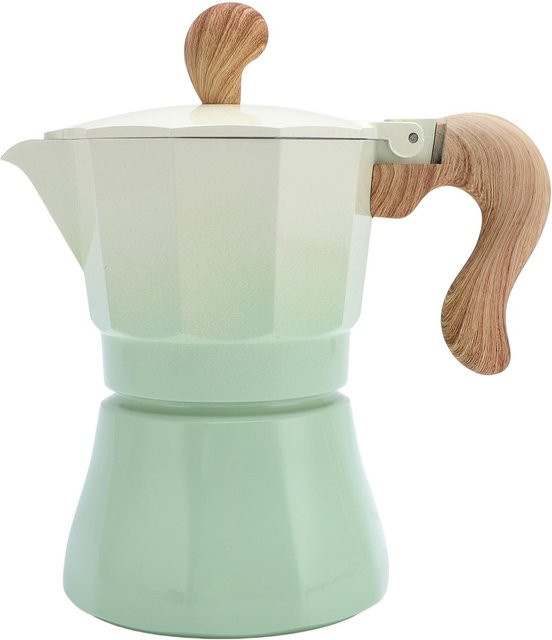 CosyHome Espressokocher mit Einzelventil aus Aluminium für 150ml, Farben: Rot oder Grün - Bild 1