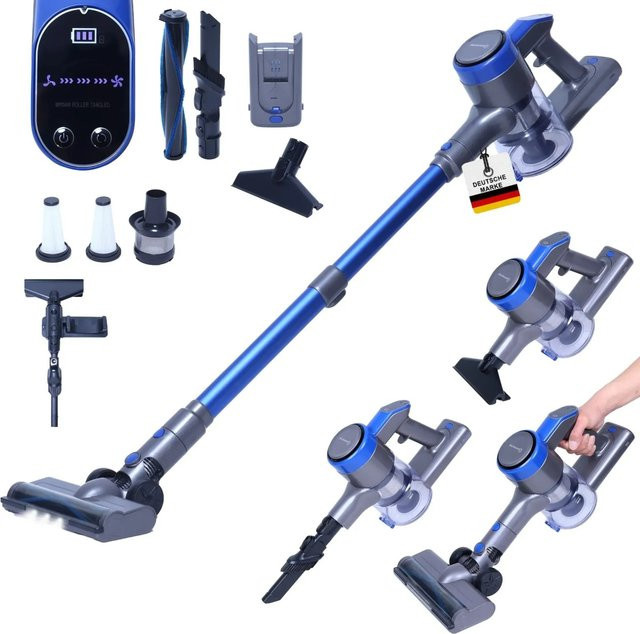 Sommertal Akku Handstaubsauger VARIO150 3in1 mit HEPA-Filter, LED-Scheinwerfer und Display in Blau - Bild 1