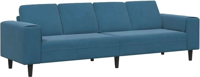 vidaXL Wohnzimmer Couch Modern Blau B: 250 cm, T: 77 cm, H: 76 cm - Bild 1