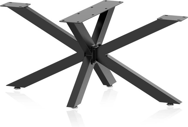 Wiltec Xpotool Tischbeine Spider-Profil aus Stahl in Schwarz Matt, B/T/H: 43 x 58 x 98 cm - Bild 1