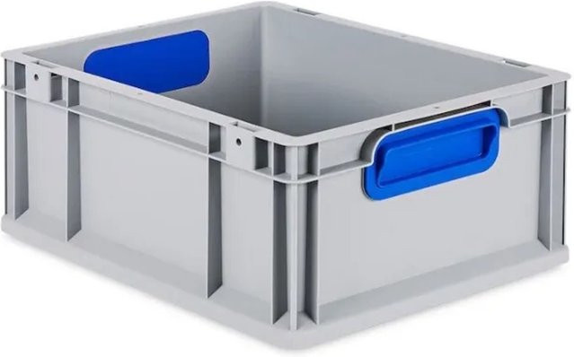 PROREGAL Eurobox Nextgen Color Transportbox mit Griffen und glattem Boden, Blau, H x B x T: 17 x 30 x 40 cm, 16 Liter - Bild 1