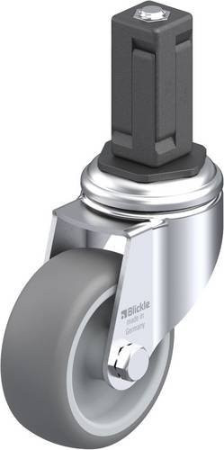 Blickle Lenkrolle LKRA-TPA 80G-11-EV14 in Grau und Silber mit 80 mm Rad-Durchmesser und 100 kg Tragfähigkeit - Bild 1