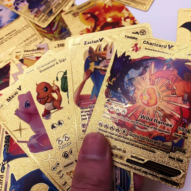 Potdemiel Pokémon Spielkarten, Gold, multilingual, 55-110 Stück - Bild 3