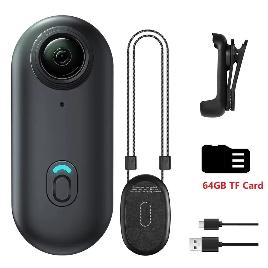 KIDKD 4K Daumen-Action-Kamera in Schwarz mit HD-Auflösung, digitaler Bildstabilisierung und 800-mAh-Akku - Bild 2