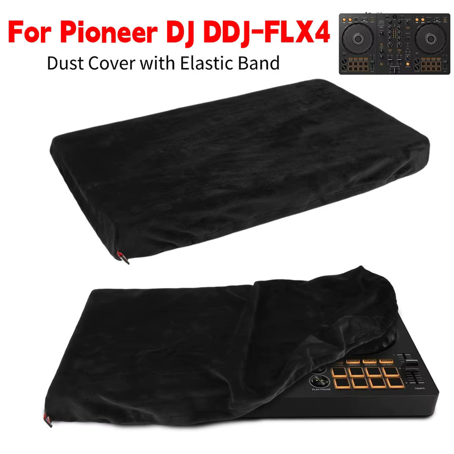 Pioneer DJ Staubschutzhülle für DDJ-FLX4 DJ-Controller in Schwarz mit elastischem Band - Bild 2
