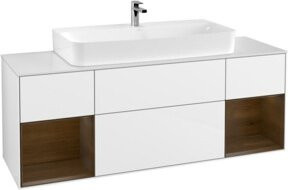 V&B Waschtischunterschrank Finion in Regwalven mit weiß lackierter Oberfläche, B/T/H: 160 x 60,3 x 50,1 cm - Bild 1