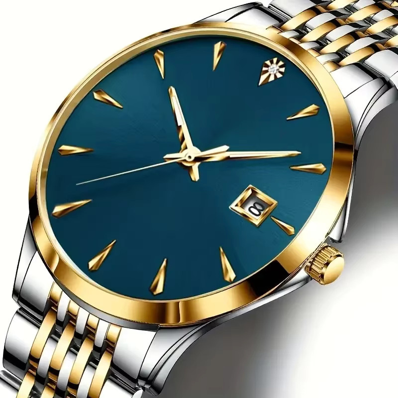 Dianpai Armbanduhr Automatik, Edelstahl, Gold, Herren - Bild 4