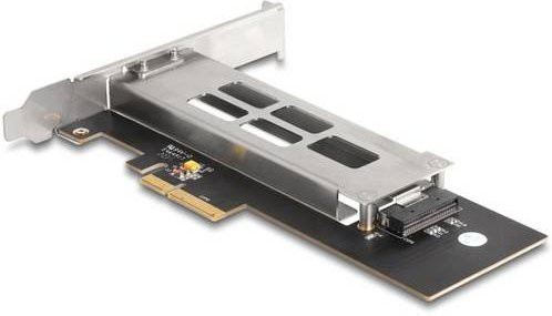 DeLock PCI Express Wechselrahmen für 1 x M.2 NVMe SSD in Schwarz und Silber - Bild 2