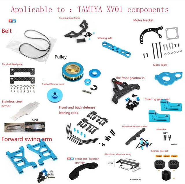 Tamiya XV01 RC Ferngesteuertes Auto Upgrade-Teile, Metall, Zubehör - Bild 1