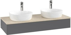V&B Waschtischunterschrank Antao ohne Frontstruktur, Wandmontage, lackiert, B/T/H: 120 x 50 x 19 cm - Bild 1