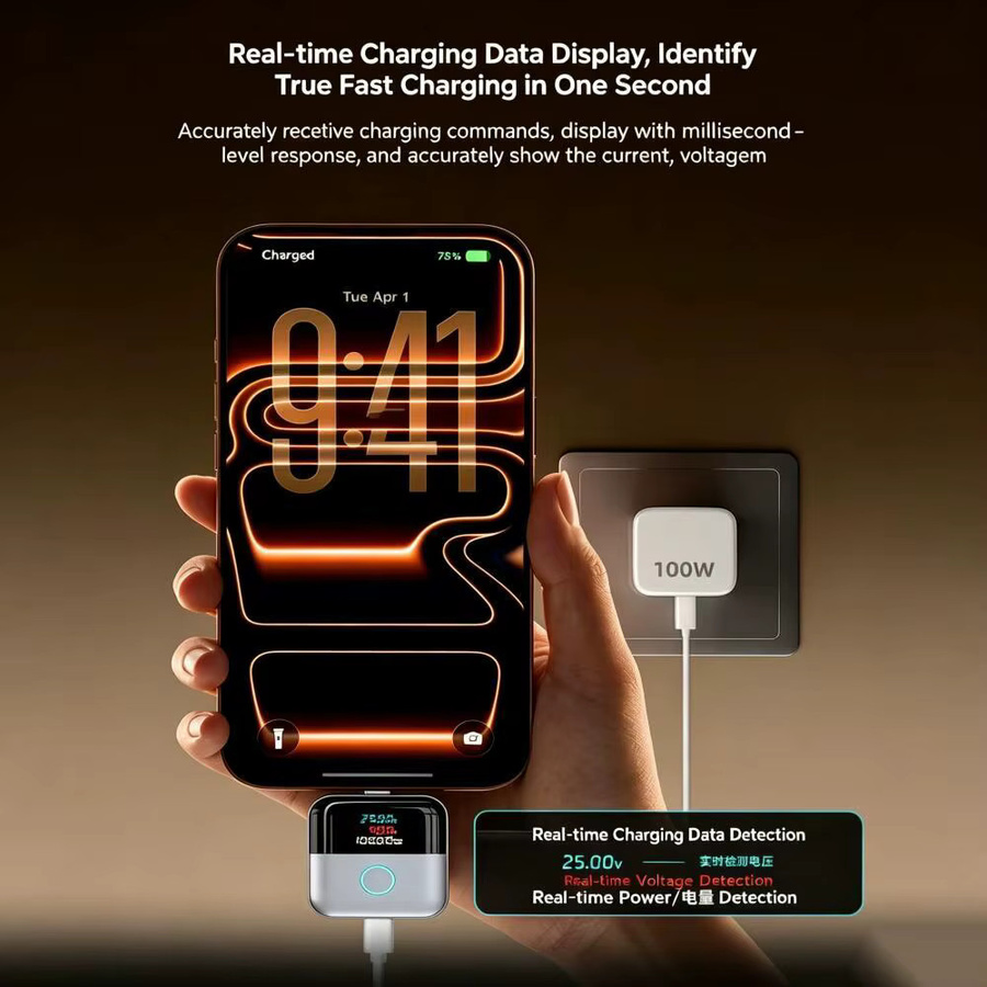 KEBIDUMEI 140W Smart Auto-Power-Off Ladegerät mit Digitalanzeige und USB-C Schnelllade-Datenkabel inklusive Überladeschutz - Bild 2