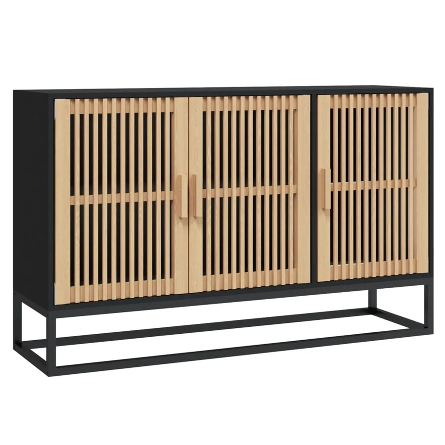 vidaXL Sideboard Schwarz aus Holzwerkstoff, B/T/H: 105 x 30 x 65 cm - Bild 2