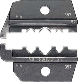 Knipex Crimpeinsatz 97 49 59 für Solar-Steckverbinder Helios H4 Amphenol in Grau - Bild 1