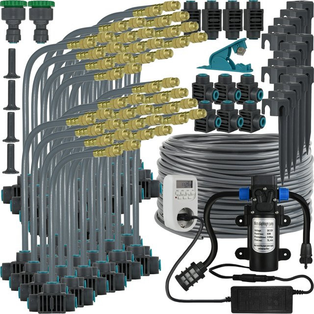 SPRYCLE Gartenbewässerungssystem mit Timer und 360 Grad Messing Kühlsprinkler in Gold - Bild 1