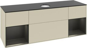 V&B Waschtischunterschrank Finion in Blau und Grau lackiert, Breite: 160 cm, Tiefe: 50,1 cm, Höhe: 50,1 cm - Bild 1