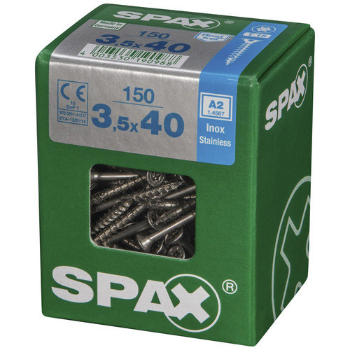 Spax Edelstahlschraube Torx Silber, Durchmesser: 3,5 mm, Länge: 40 mm - Bild 3