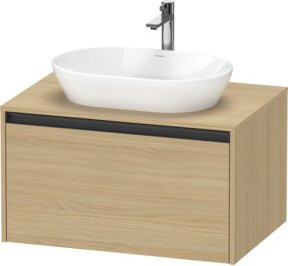Duravit Waschtischunterschrank Ketho.2 in Braun, wandhängend, mit Türen und internen Schubladen, Matt - Bild 1