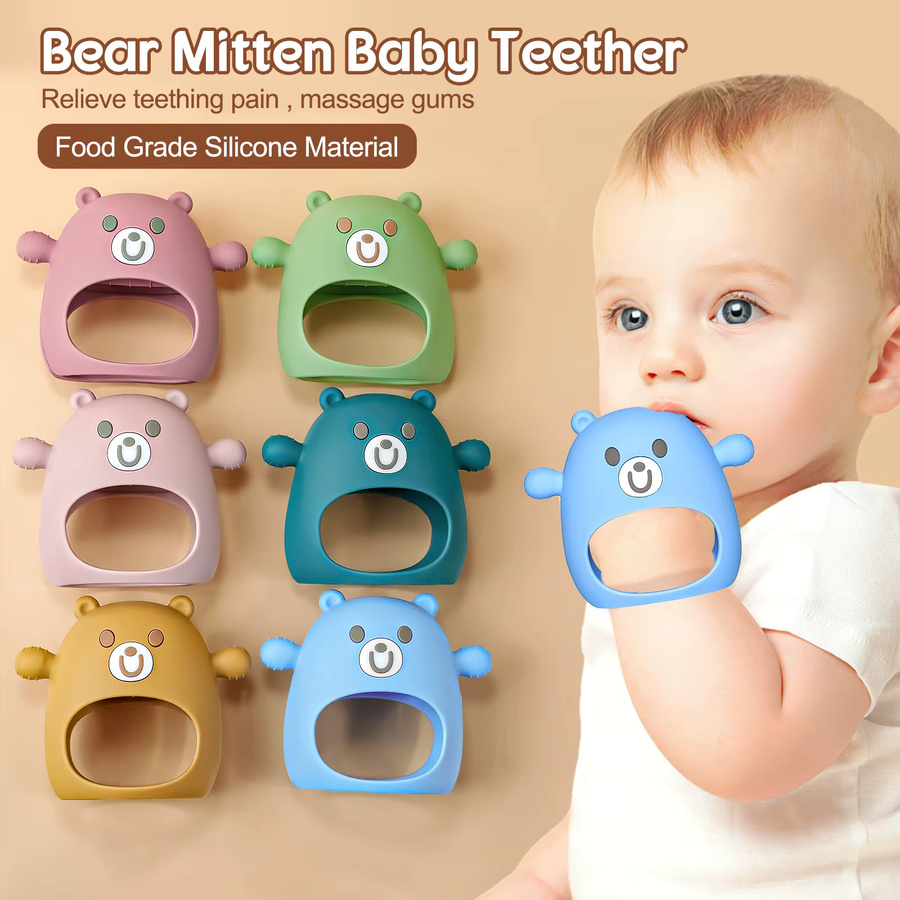 TYRY.HU Beißring aus Silikon für Babys in Bär- und Fuchsform, BPA-frei - Bild 2