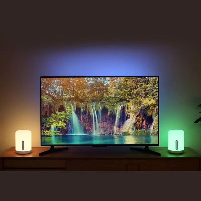 Xiaomi Mijia Nachttischlampe 2 intelligente LED Tischlampe mit RGB-Farben, 400 Lumen, Touch-Steuerung, Bluetooth, WLAN und Apple HomeKit Unterstützung, Weiß - Bild 3