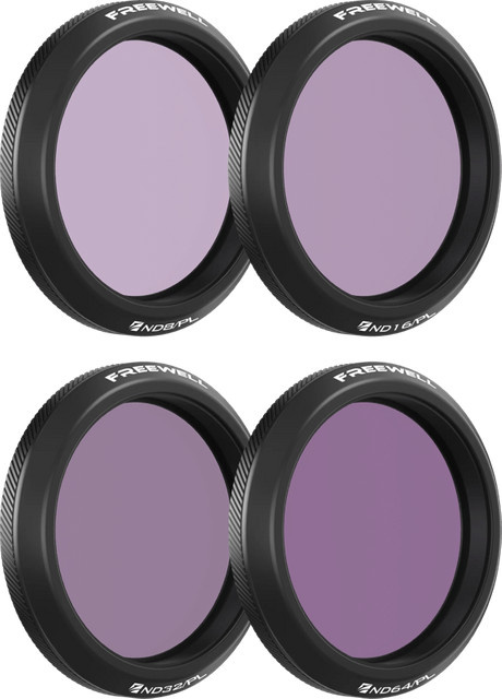 Freewell Filter Set Bright Day für DJI Osmo Action 5 Pro, 4er-Pack, transparent - Bild 1