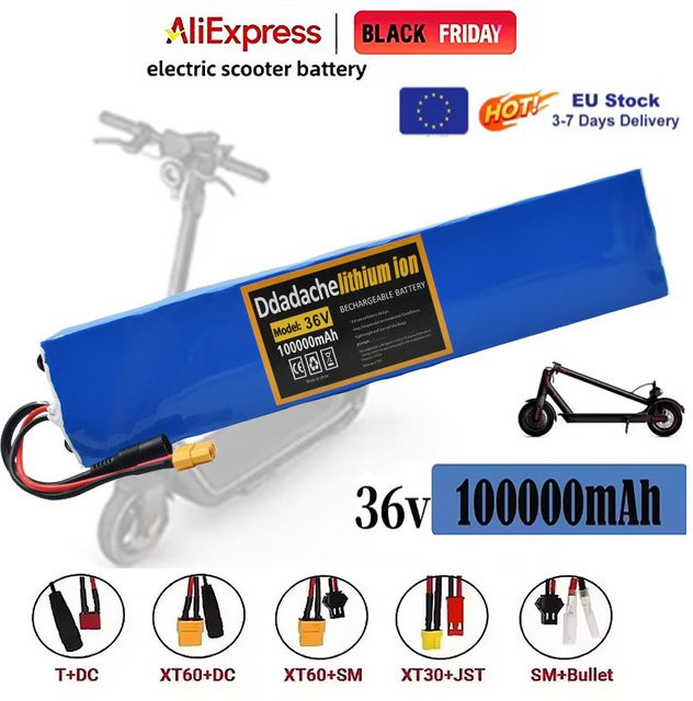 MKEPA Elektroroller-Akkupack 36V 100000mAh Lithium-Ionen Akku für M365 in Blau - Bild 1